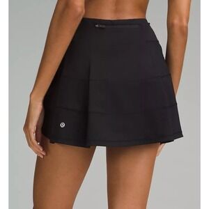 Lululemon Pace Rival Skirt Skort Size 6 Tall Black Mid Rise Tennis Golf Athletic